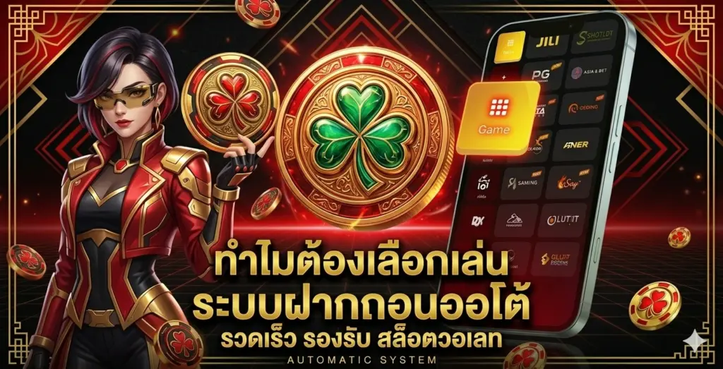 ระบบฝากถอนออโต้ รวดเร็ว รองรับ สล็อตวอเลท​